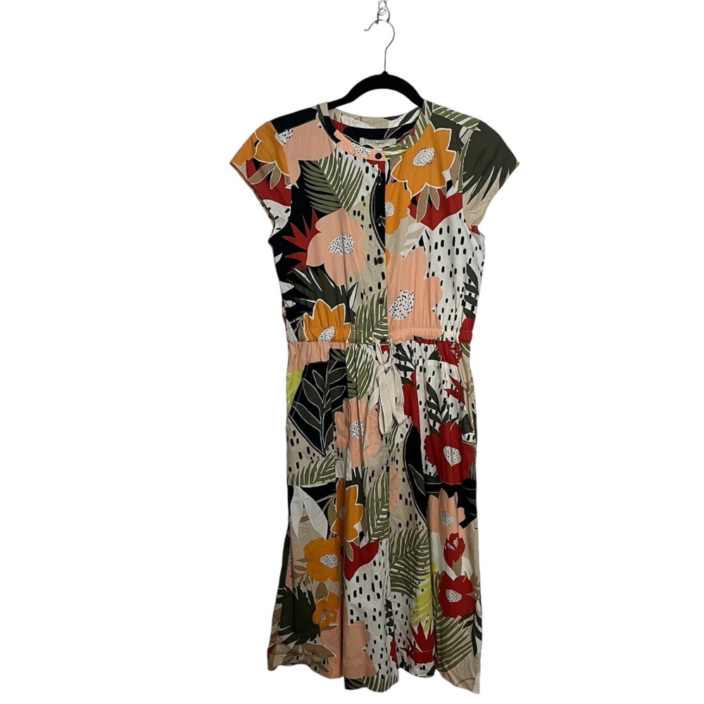 LOFT Tropical Midi Utility Pocket Dress Size 6